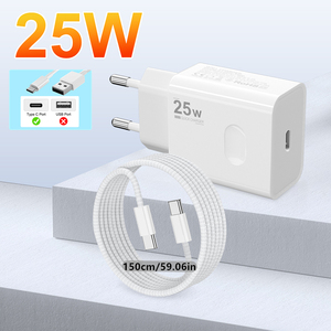 Adaptateurs de charge rapide <span class=keywords><strong>25W</strong></span> avec prise EU, certifiés CE, chargeur mural USB <span class=keywords><strong>25W</strong></span>, adaptateur d'alimentation pour usage quotidien/voyage pour téléphones mobiles - Product Image 2
