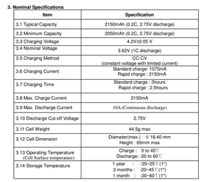 Batería Recargable de Iones de Litio Original INR18650 3.6v <span class=keywords><strong>18650</strong></span>-<span class=keywords><strong>22p</strong></span> 2200mah 2150mah <span class=keywords><strong>22P</strong></span> 10A - Product Image 2