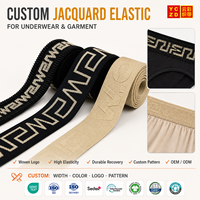 Bande élastique personnalisée d'usine OEM, bande élastique brodée de haute qualité, bande élastique jacquard pour sous-vêtements boxer