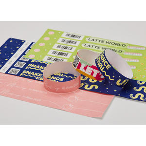 Pulseras ecológicas de TYVEK a todo color, tipo conectado de 19 mm (3/4 pulgadas) para admisión. - Product Image 1