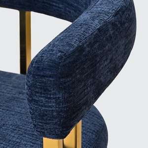 Tabouret de bar moderne en velours capitonné avec pieds en acier inoxydable doré, <span class=keywords><strong>chaise</strong></span> <span class=keywords><strong>haute</strong></span> pour la maison, le bistrot, le café - Product Image 5