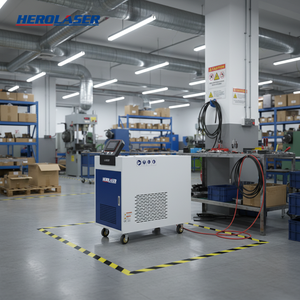 เครื่องทำความสะอาดไฟเบอร์เลเซอร์อเนกประสงค์ Herolaser ประสิทธิภาพสูง 1000-3000 วัตต์ ความเร็ว 15-30 เมตร/ชั่วโมง สำหรับโลหะ/สแตนเลส - Product Image 1