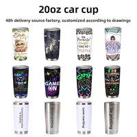 Nouvelle tasse isotherme portable pour voiture en acier inoxydable 304 de 20 oz, imprimée UV, personnalisable, maintien thermique 6-12h