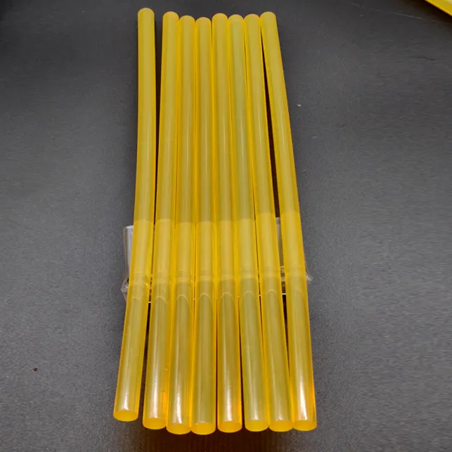 DIY tutkal tabancası için özelleştirilmiş çubuk tutkal s sıcak eritme yapışkan çubuk tutkal sarı şeffaf