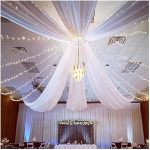 Trắng Voan xếp nếp vải đám cưới trần trang trí treo lên treo trần xếp nếp cho tiệc cưới - Product Image 4