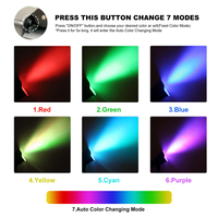 Foco Solar LED IP65 Pequeño de 1/2/4/6 Cabezas, Luz de Jardín para Césped, RGB/Blanco Frío/Blanco Cálido, Lámparas de Iluminación de Paisaje