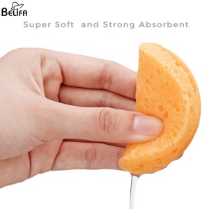 Démaquillant pour le visage, outil lavable, naturel, lavable, spa, éponge nettoyante réutilisable, violet blanc compressé, vente en gros, unités - Product Image 4