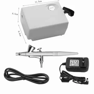 Airbrush Make-Up Mini Air Compressor Verf Set Enkele Action Spuitpistool Kleur Tattoo Art Feite Verf Cake Decorating