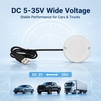 Lecteur de musique à commande vocale 2W pour voitures avec fonction sonore personnalisée, interface d'alimentation USB 5-35V