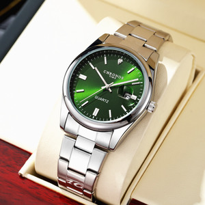 Nuevo Reloj de Pulsera <span class=keywords><strong>CHRONOS</strong></span> de Lujo para Hombre, Resistente al Agua, Luminoso, con Fecha, de Acero Inoxidable, de Cuarzo - Product Image 2