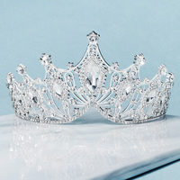 Accessoires de cheveux de mariage vintage style baroque royal, couronne et diadème en cristal pour mariée, princesse, reine, concours de beauté, cadeau de fête