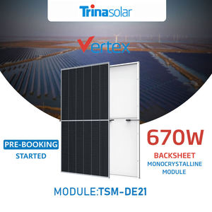 Hochleistungs-Trina-Solar panel 645w 650w 660w Vertex-Mono-PV-Module 132 Zellen 670w Solarmodule - Product Image 2