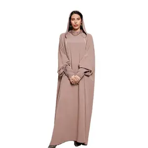 เสื้อผ้ามุสลิมใหม่ตะวันออกกลางอาหรับคลุมด้วยผ้าชุดยาวมีสไตล์และสง่างามชุดมุสลิม abaya จิลบับ