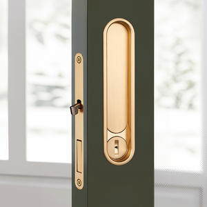 Serrure de porte coulissante elliptique en alliage de zinc pour la maison, le bureau, l'école et le bureau, serrure de meubles moderne avec un design durable, clé en métal - Product Image 4