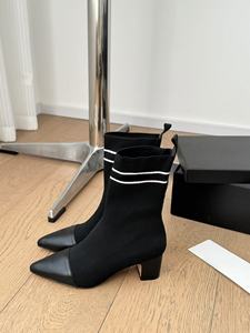 Bottines à talons hauts sur mesure de luxe, nouvelle mode 2026, confortables pour femmes, en cuir de vachette tricoté - Product Image 3