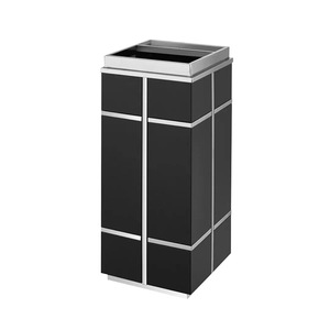 Modern <b>Square</b> Stainless Steel Ashtray <b>Bin</b> With Trash Can For Hotel Lobby GPX-240 - Product Image 3