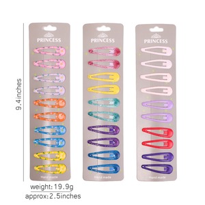 Набор из 10 милых французских заколок для волос с блестками для девочек, с ярким принтом, в виде цветов и ромашек, школьные аксессуары для волос - Product Image 6