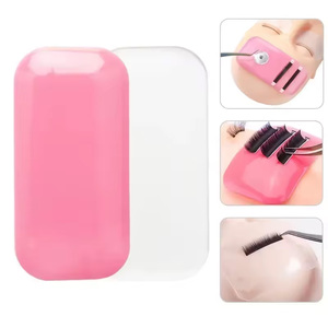 Eyelash Extension Forehead Sticker <b>Pad</b> Silicone Pink Transparent Planting Graft Lashes Tray Stand Pallet <b>Pad</b> Holder Makeup Tools - Product Image 1
