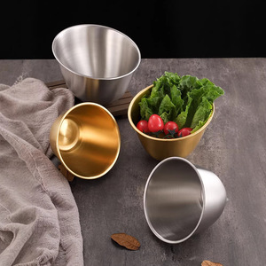 Stainless Steel Lettuce Bowl Set 3Pcs Corrosion Resistance For <b>BBQ</b> Hot Pot Restaurant Use - Product Image 5