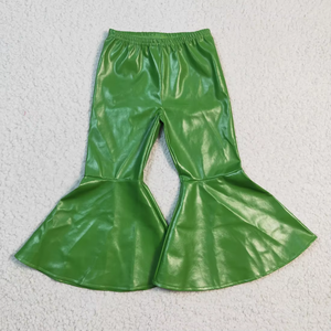 6 colori per bambini <span class=keywords><strong>pantaloni</strong></span> con fondo a campana a vita alta elastici per bambine <span class=keywords><strong>in</strong></span> <span class=keywords><strong>pelle</strong></span> con volant <span class=keywords><strong>pantaloni</strong></span> all'ingrosso - Product Image 6