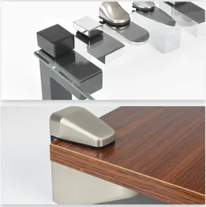 Estantes de madera de vidrio Soporte de estante Clip ajustable Abrazadera Soporte de vidrio para estantes de vidrio