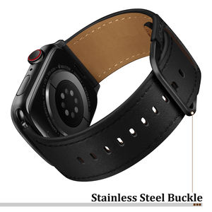 Compatible con <span class=keywords><strong>Apple</strong></span> <span class=keywords><strong>Watch</strong></span> Bands 42 38mm, correa de cuero genuino de grano superior para IWatch Ultra Series 10 9 8 7 <span class=keywords><strong>6</strong></span> 5 4 3 2 1 <span class=keywords><strong>SE</strong></span> - Product Image 2