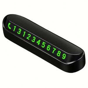 Carte de stationnement temporaire lumineuse pour voiture avec numéro de téléphone, support de téléphone intégré, dissimule le numéro de stationnement avec désodorisant intégré - Product Image 1