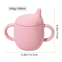 Tasse à bec en silicone à 2 couvercles personnalisée Paille anti-déversement pour tout-petit Tasse d'entraînement à boisson pliable Sublimation pour bébé et enfants