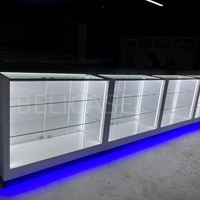 Vitrine de présentation en verre sur mesure pour accessoires de fumée, mobilier de présentation pour magasin de tabac, comptoir de présentation pour magasin de fumée
