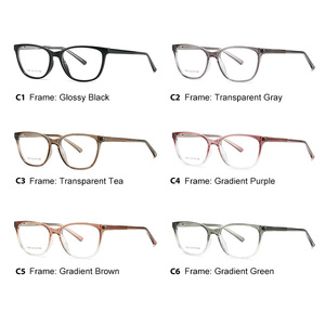 กรอบแว่นตาแบบ Cat Eye สำหรับผู้หญิง น้ำหนักเบา วัสดุ TR แฟชั่น เลนส์ใส กรอบแว่นตา - Product Image 4