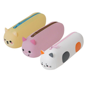 Hot bán Hồng Pig <span class=keywords><strong>Shape</strong></span> <span class=keywords><strong>Cat</strong></span> Bear bút chì trường hợp cho trẻ em dễ thương Silicone Trường hợp với tính năng mềm cho các trường học sinh viên sử dụng - Product Image 1