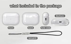 Compatible con <span class=keywords><strong>Airpods</strong></span> Pro Case <span class=keywords><strong>2</strong></span> Nd Gen USB C Puerto de carga Clear Soft Transparent Grade Funda a prueba de golpes - Product Image 6