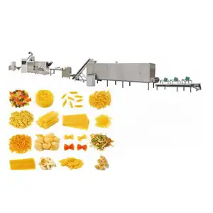 Automatische Italie Full Instant Noodle Macaron Productielijn Verse Italiaanse Pasta Extruder Macaroni Maïs Spaghetti Maken Machine