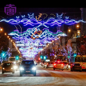 Luces Navideñas Colgantes LED Comerciales Personalizadas para Decoración de Calles al Aire Libre para Fiestas y Celebraciones Navideñas - Product Image 3