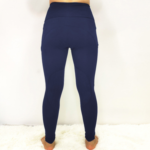 블랙 제조 업체 무릎 패치 여자 승마 스타킹 하이 웨이스트 승마 레깅스 승마 바지 의류 포켓 - Product Image 5