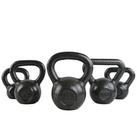 Utilisation de gymnastique commerciale Kettlebell en fonte KG/LB musculation poids libres noirs pour la cloche de bouilloire compétitive de forme physique