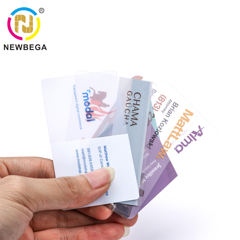 Custom Printed Plastic PVC Smart RFID NFC Luxury Transparent Visiting Card With Logo