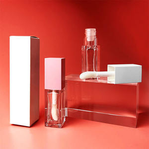 Toptan kadınlar makyaj aracı için kare şekli özel Logo cam dudak parlatıcısı tüp ruj - Product Image 5