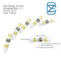 Connecteurs thermorétractables rouge, bleu, jaune, blanc avec joint de soudure - Bornes étanches et isolées pour des raccords durables