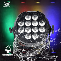 MOWL Étanche Sans Fil DMX Extérieur 12x18W RGBWA UV 6in1 IP65 LED Par Light Battery Power Uplight Extérieur