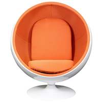 Ensemble de fauteuils œuf en cuir PU et PVC, design moderne, fauteuil pivotant pour appartement, villa, école