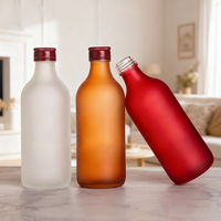 16oz 350ml glazen Boston druppelfles met schroefdop, bedrukt met aangepast logo voor fruitwijn, sap & dranken