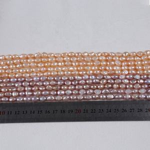 Commercio all'ingrosso 8-9mm AA naturale rosa viola barocche d'acqua dolce fili di perle per bracciale collana creazione di gioielli - Product Image 2