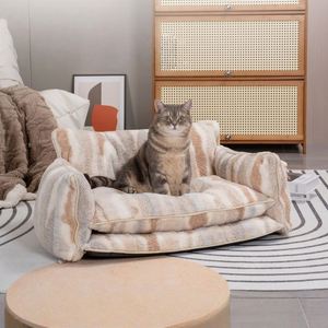 Pet <b>Sofa</b> Modern Rectangle <b>Dog</b> Cat <b>Beds</b> Eco-Friendly Anti-Slip Fashion Cat <b>Bed</b> Cave Thickened All Seasons Removable Washable Warm - Product Image 1