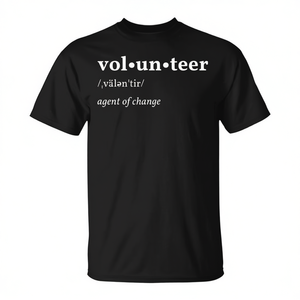 Camiseta Volunteer Agent Of Change, camiseta promocional unisex negra para adultos - Product Image 2