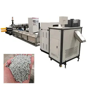 PS PP HDPE plastic recycling two stages extrusion granulator machine line