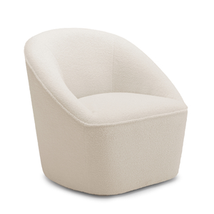 Sillón Giratorio de Estilo Moderno con Tapizado Bouclé, Suave y Versátil, Mueble para Sala de Estar, Oficina en Casa, Dormitorio, Apartamento, Hotel - Product Image 4