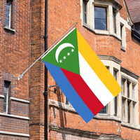 Vente en gros 3x5ft drapeaux des Comores polyester 68D/100D Personnaliser toutes les nations expédition rapide Fournisseur fiable livraison rapide