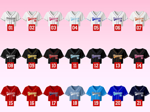 Maillot de baseball personnalisé pour femme avec paillettes et sequins, brodé, scintillant, court, pour soirée - Product Image 5