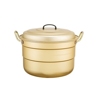 High Quality Commercial Grade Aluminum Stock <b>Pot</b> with <b>Lid</b> Large Capacity Heavy Duty Soup Cooking <b>Pot</b> for Restaurant Catering - Product Image 6